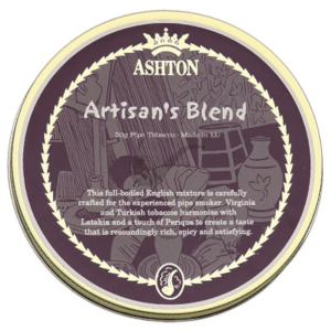 Lata de tabaco para pipa Ashton Artisan’s Blend 50 gramos mezcla inglesa con Virginia, Latakia y Perique