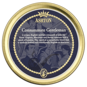 Lata de tabaco para pipa Ashton Consummate Gentleman 50 gramos mezcla inglesa con Virginia y Latakia