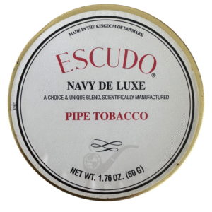 Lata de tabaco para pipa Escudo Navy De Luxe de 50 gramos, mezcla Virginia Perique fabricada en Dinamarca